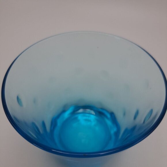 Vintage Hazel Atlas Capri Dot Turquoise Old Fashioned Glass - Picture 4 of 5